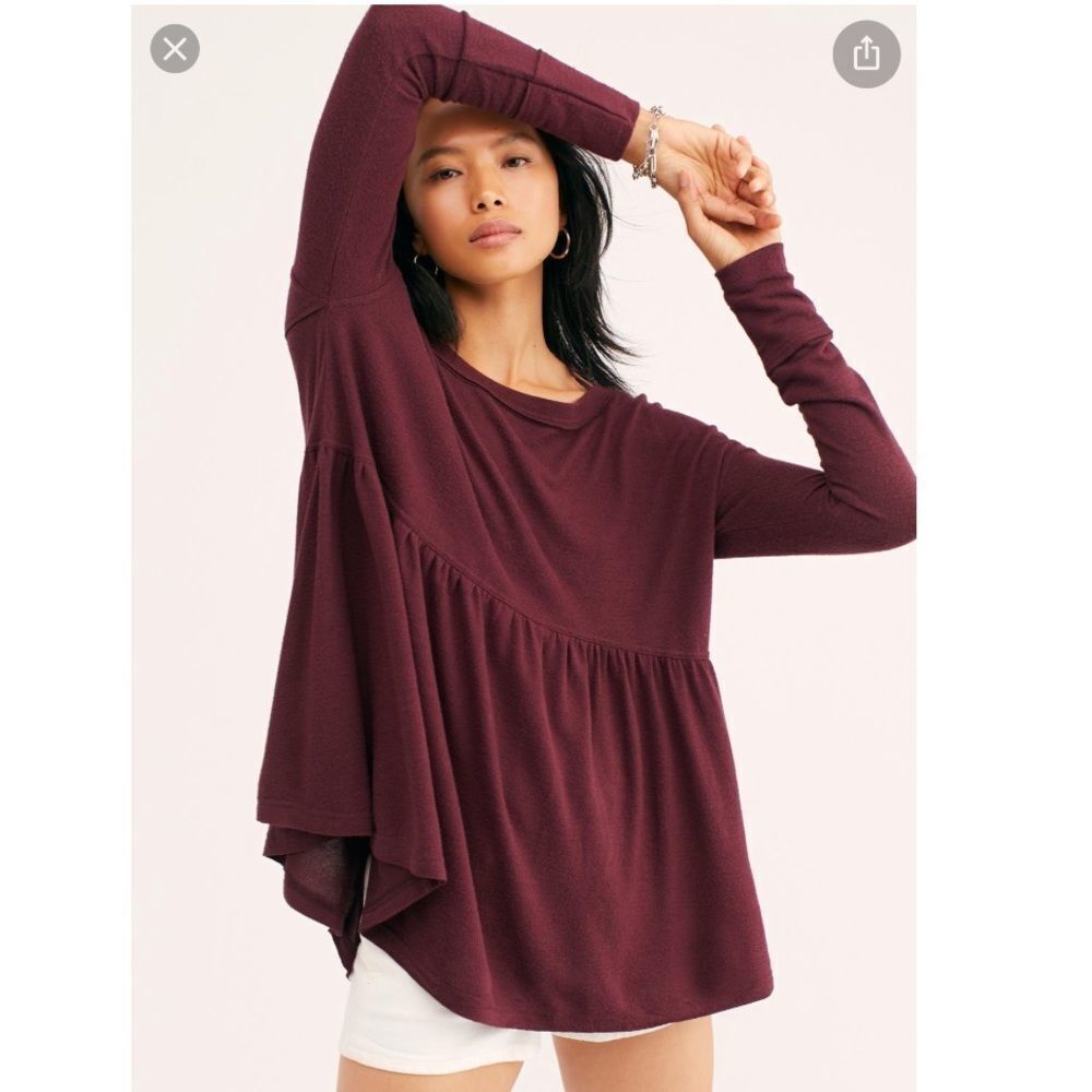 NWT Free People Forever Your Girl Babydoll Tee